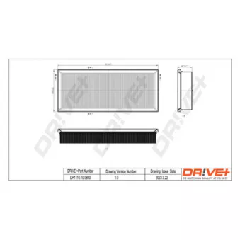 Filtre à air Dr!ve+ DP1110.10.0800 pour MERCEDES-BENZ CLASSE E E 550 CGI - 408cv