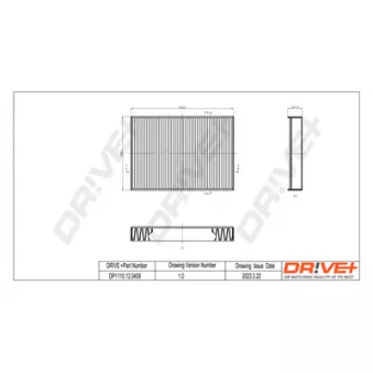 Filtre, air de l'habitacle Dr!ve+ DP1110.12.0409