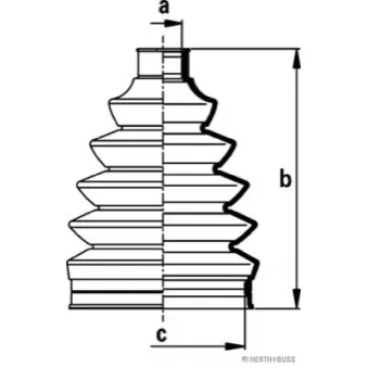 Soufflets de cardan avant HERTH+BUSS JAKOPARTS J2860907