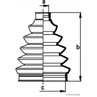 HERTH+BUSS JAKOPARTS J2862014 - Soufflets de cardan avant