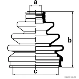 Soufflets de cardan avant HERTH+BUSS JAKOPARTS J2863008