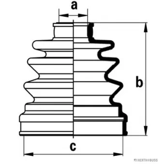 HERTH+BUSS JAKOPARTS J2865020 - Soufflets de cardan avant