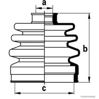 Soufflets de cardan avant HERTH+BUSS JAKOPARTS J2874000