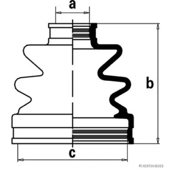 HERTH+BUSS JAKOPARTS J2880503 - Soufflets de cardan avant