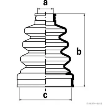 Soufflets de cardan arrière HERTH+BUSS JAKOPARTS J2887004