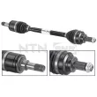 SNR DK50.005 - Arbre de transmission arrière gauche 