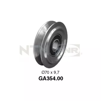 Poulie renvoi/transmission, courroie trapézoïdale à nervures SNR OEM 068260940