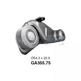 Poulie-tendeur, courroie trapézoïdale à nervures SNR GA355.75