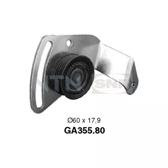 Poulie-tendeur, courroie trapézoïdale à nervures SNR OEM 7700272652