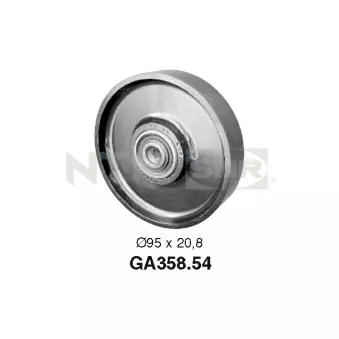 Poulie renvoi/transmission, courroie trapézoïdale à nervures SNR OEM 96006057