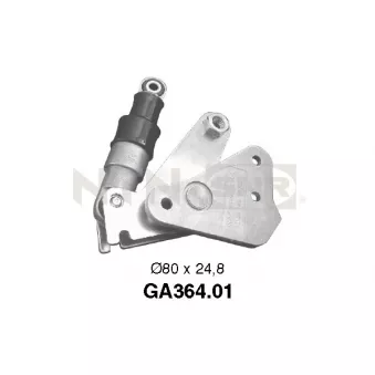 Poulie-tendeur, courroie trapézoïdale à nervures SNR GA364.01