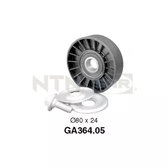 SNR GA364.05 - Poulie renvoi/transmission, courroie trapézoïdale à nervures
