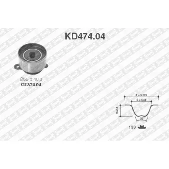 Kit de distribution SNR OEM 14400PH3004