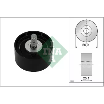 INA 532 0927 10 - Poulie renvoi/transmission, courroie crantée