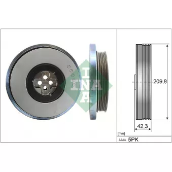 Poulie, vilebrequin INA 544 0606 10 pour MERCEDES-BENZ CITAN A 200 d - 150cv