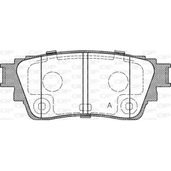 Jeu de 4 plaquettes de frein arrière OPEN PARTS OEM 4605B560