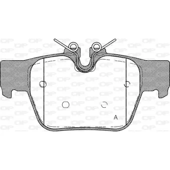 Jeu de 4 plaquettes de frein arrière OPEN PARTS OEM 34206885600