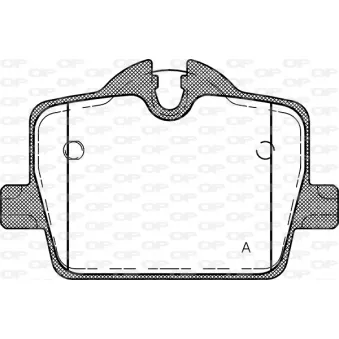 Jeu de 4 plaquettes de frein arrière OPEN PARTS BPA1874.00