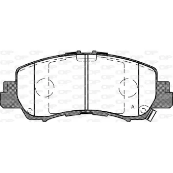 Jeu de 4 plaquettes de frein avant OPEN PARTS OEM 4605B481