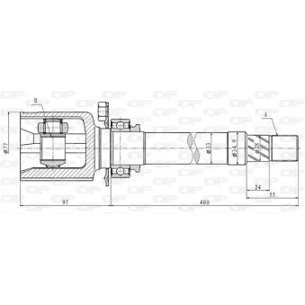 OPEN PARTS CVJ5852.20 - Embout de cardan avant (kit de réparation)