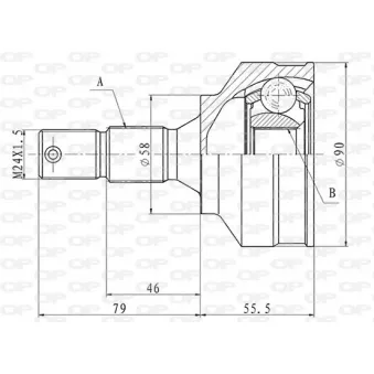 Embout de cardan avant (kit de réparation) OPEN PARTS CVJ5872.10