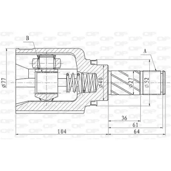 Embout de cardan avant (kit de réparation) OPEN PARTS OEM 391019232R