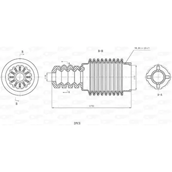 Kit de protection contre la poussière, amortisseur OPEN PARTS DCK5129.02