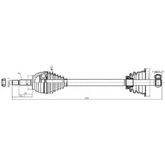 Arbre de transmission avant gauche OPEN PARTS OEM 7701352771