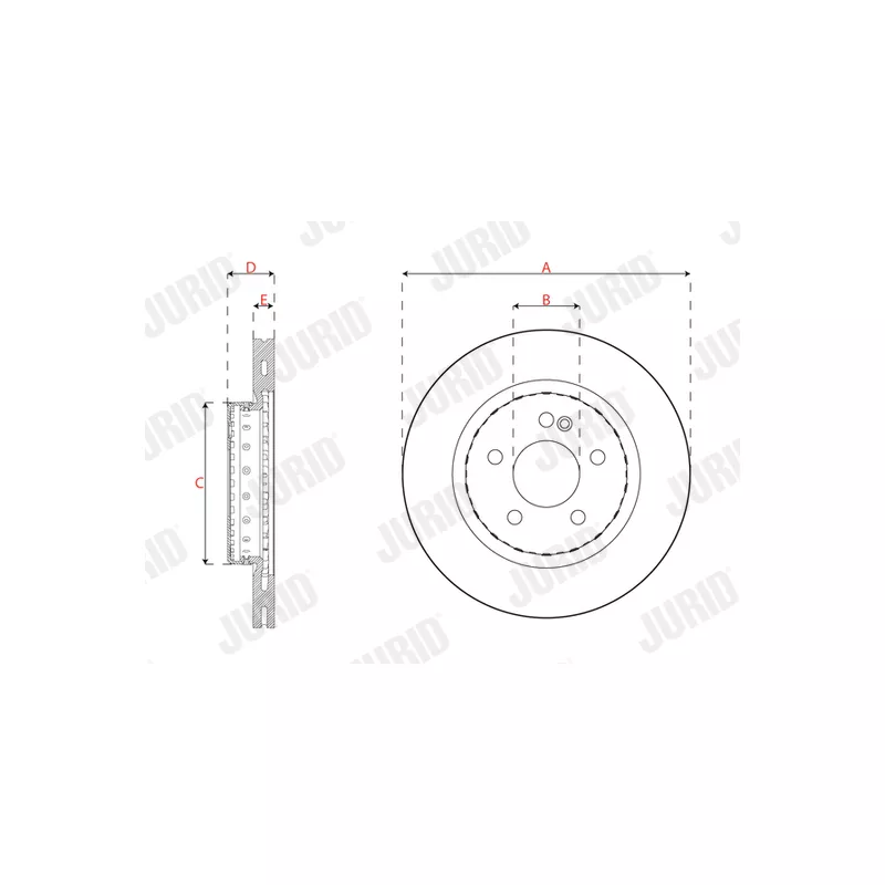 Jeu de 2 disques de frein arrière JURID 563458JVC-1 - Visuel 2