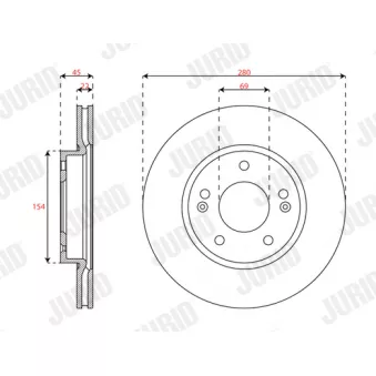 Jeu de 2 disques de frein avant JURID OEM 51712G2100