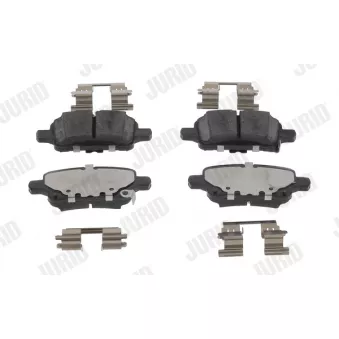 Jeu de 4 plaquettes de frein arrière JURID OEM 13517515
