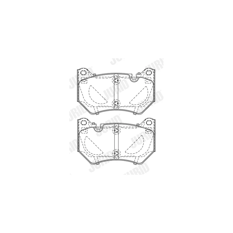 Jeu de 4 plaquettes de frein avant JURID 574032J - Visuel 1