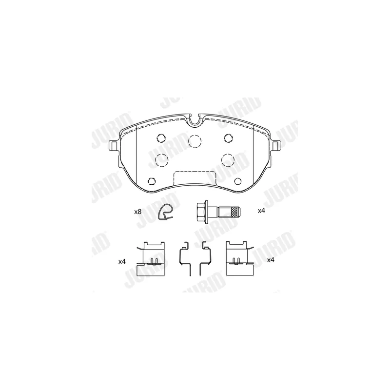 Jeu de 4 plaquettes de frein avant JURID 574046J - Visuel 1
