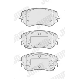 Jeu de 4 plaquettes de frein avant JURID 574107J