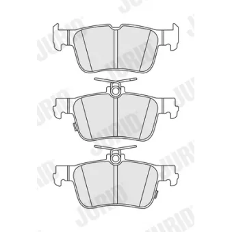 Jeu de 4 plaquettes de frein arrière JURID OEM 2478915