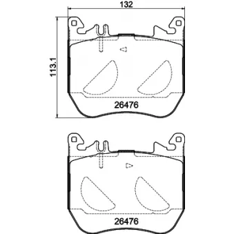 MINTEX MDB4369 - Jeu de 4 plaquettes de frein avant