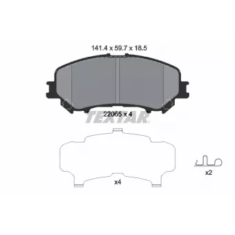 Jeu de 4 plaquettes de frein avant TEXTAR OEM D10604EA0A