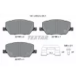 TEXTAR 2216503 - Jeu de 4 plaquettes de frein avant