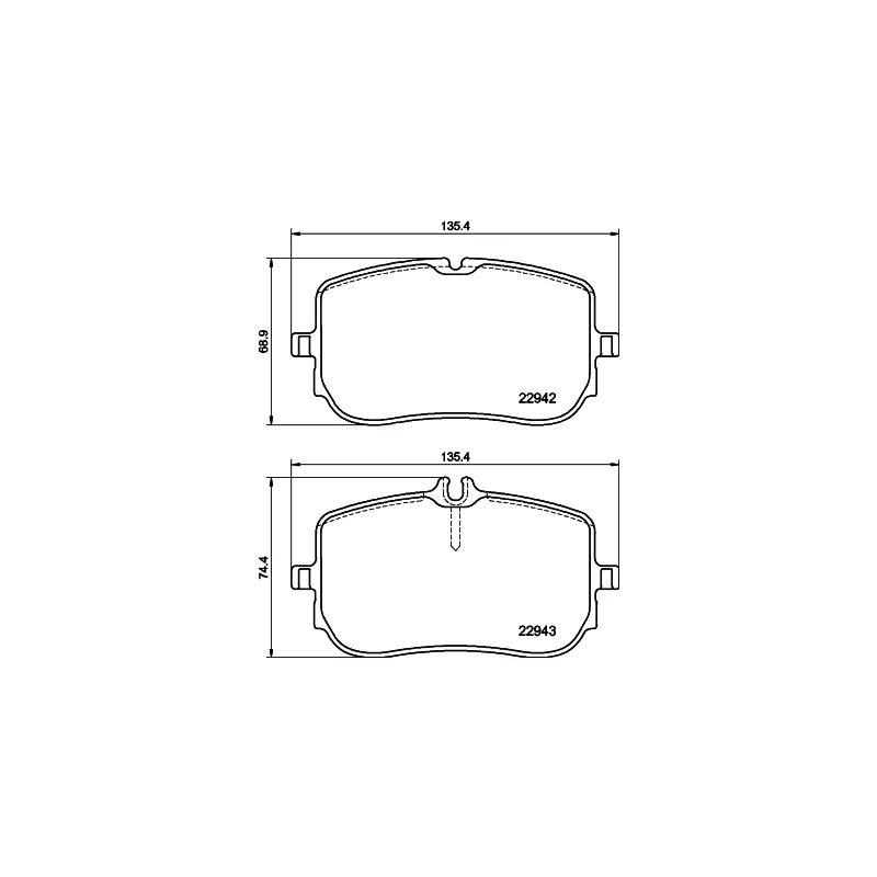 Jeu de 4 plaquettes de frein avant TEXTAR 2294201 - Visuel 1