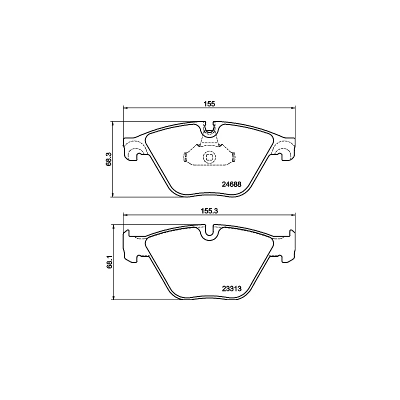 Jeu de 4 plaquettes de frein avant TEXTAR 2468881 - Visuel 1