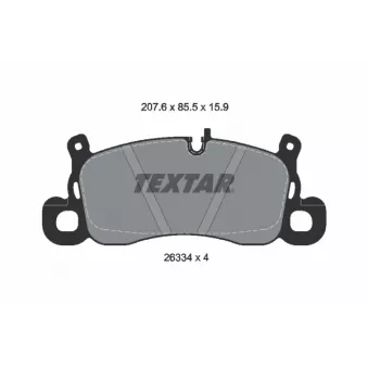 Jeu de 4 plaquettes de frein avant TEXTAR 2633401 pour CITROEN AX GTS - 380cv