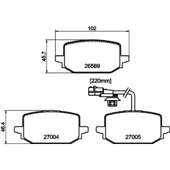 Jeu de 4 plaquettes de frein arrière TEXTAR OEM 4204204900