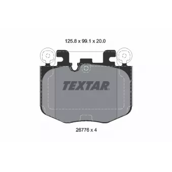 TEXTAR 2677601 - Jeu de 4 plaquettes de frein avant