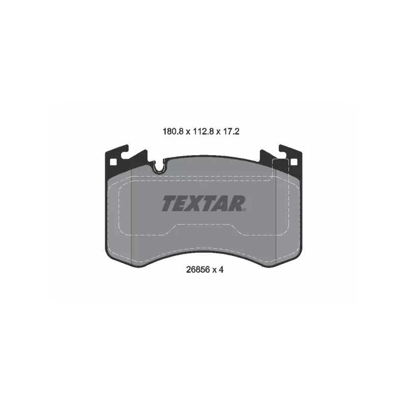 Jeu de 4 plaquettes de frein avant TEXTAR 2685601 - Visuel 1