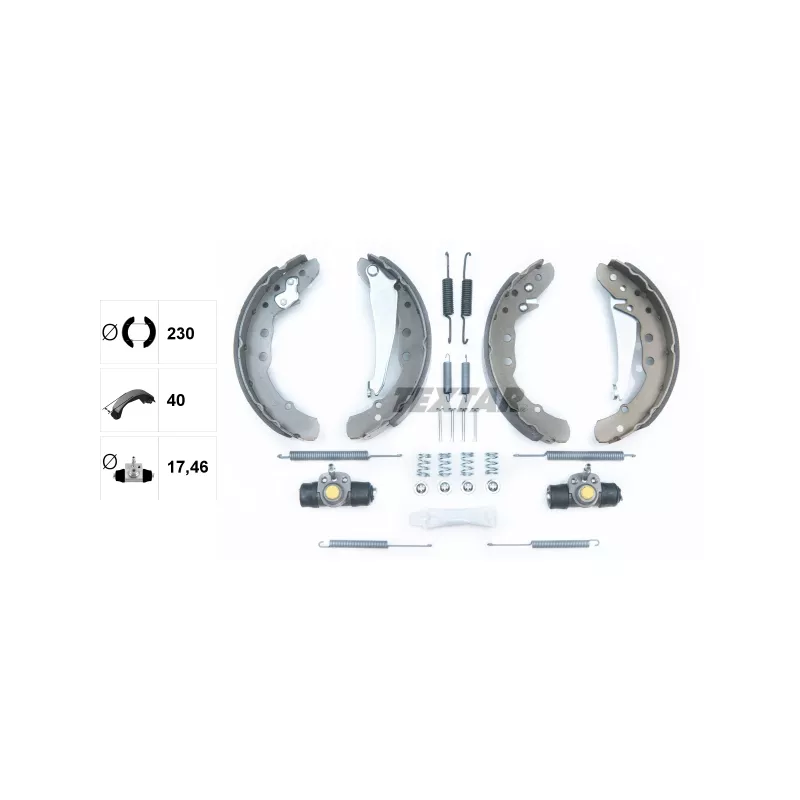 Jeu de mâchoires de frein TEXTAR 83044402 - Visuel 1