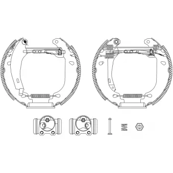 Kit de freins arrière (prémontés) TEXTAR OEM 7701202820