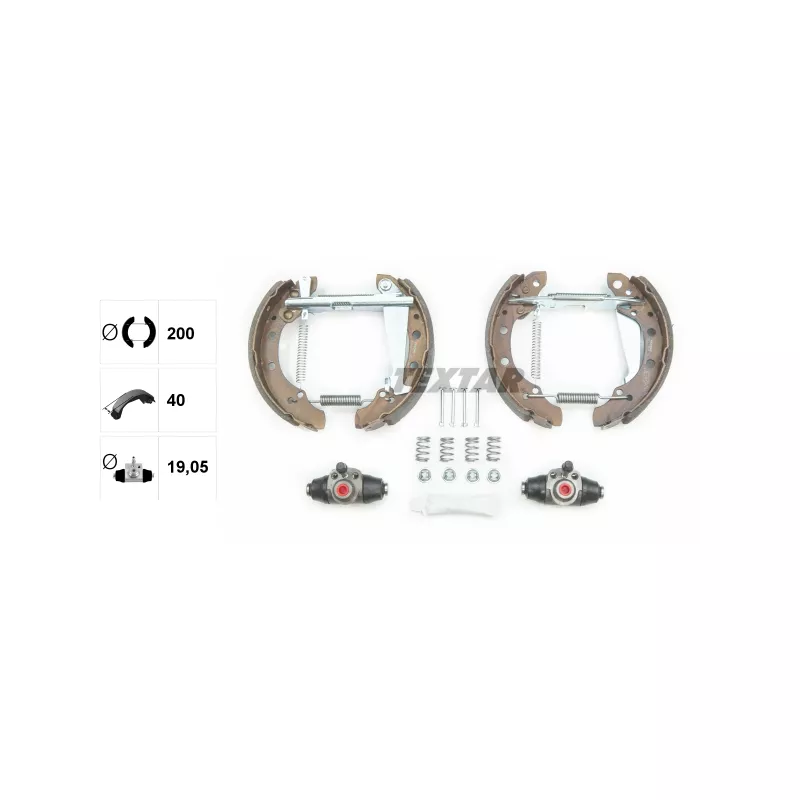 Kit de freins arrière (prémontés) TEXTAR 84044705 - Visuel 1