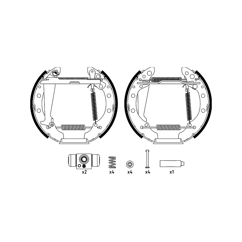 Jeu de mâchoires de frein TEXTAR 84044709 - Visuel 1
