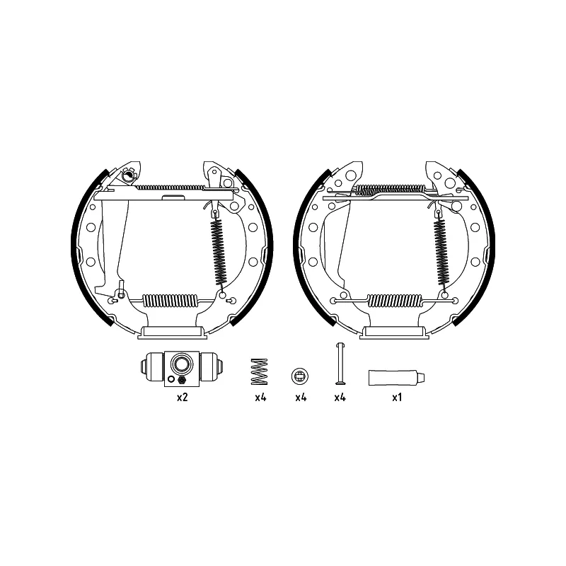Jeu de mâchoires de frein TEXTAR 84044710 - Visuel 1
