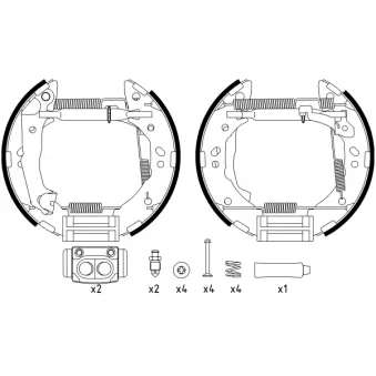 Kit de freins arrière (prémontés) TEXTAR OEM 5830502A10